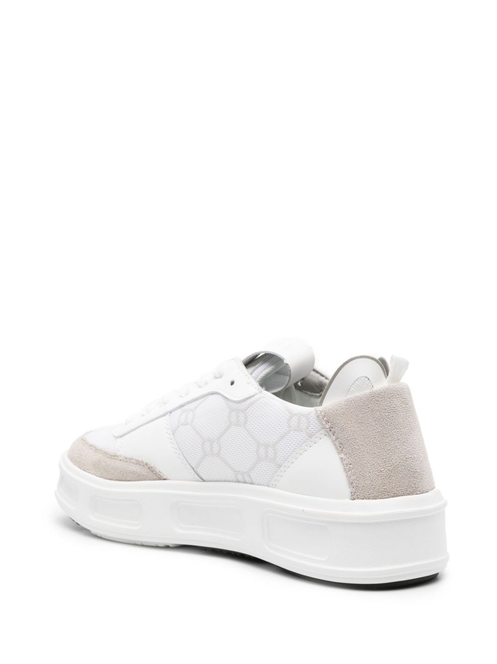 Shop Twinset Fessura Panelled Sneakers In 白色