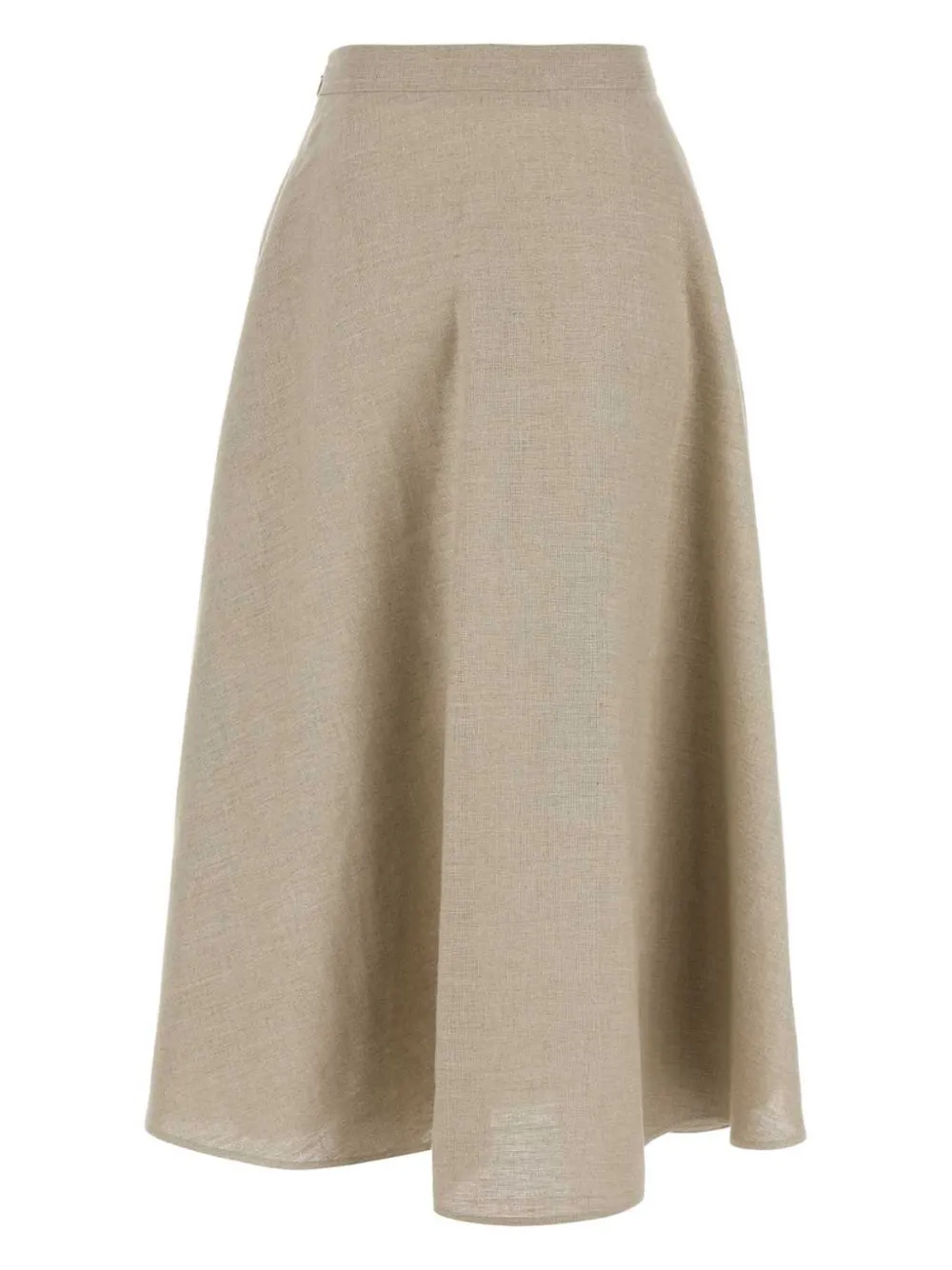 Valentino Garavani flared linen midi skirt - Neutrals