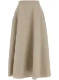 Valentino Garavani flared linen midi skirt - Neutrals