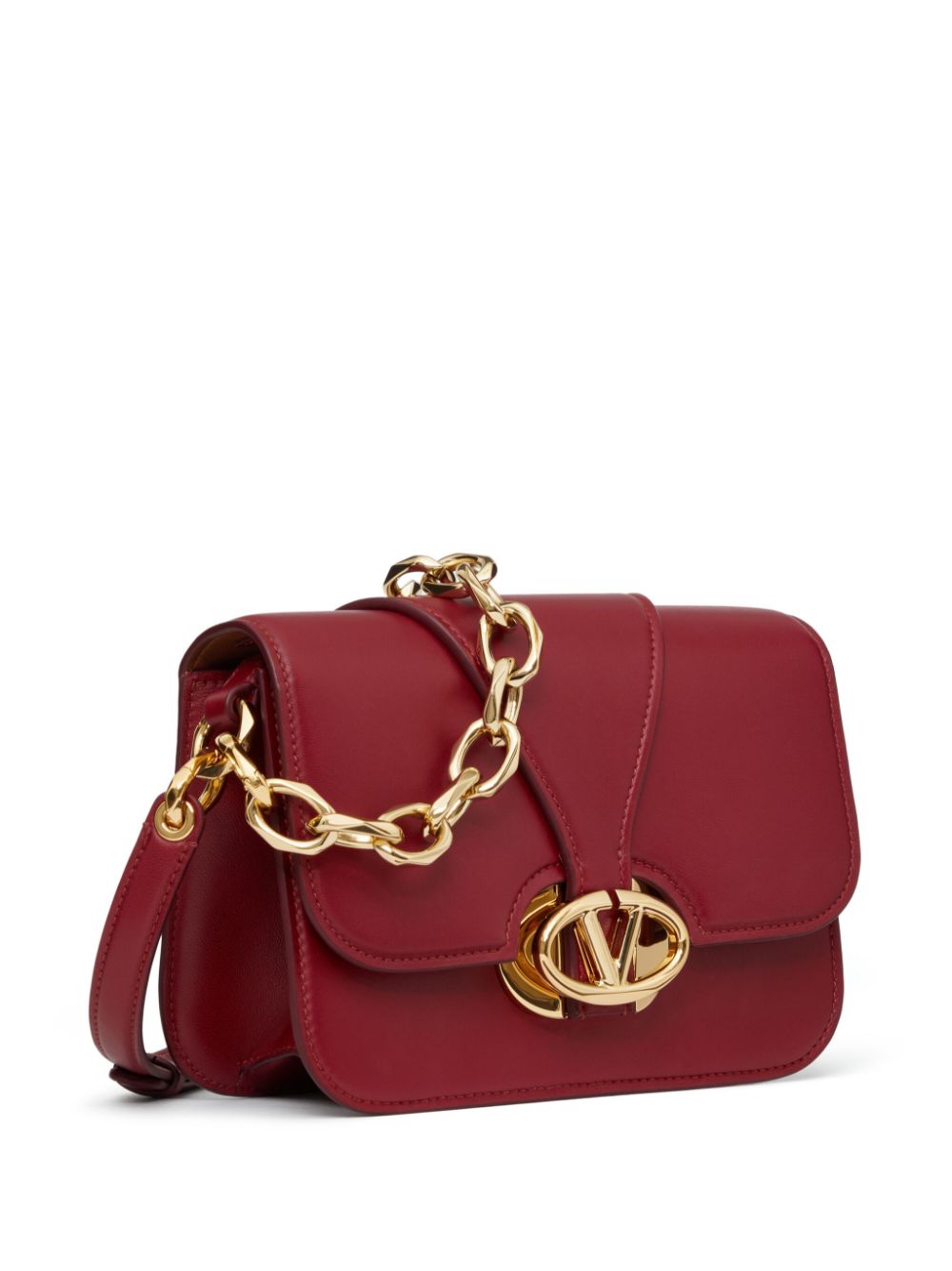 Valentino Garavani VLogo Signature leren crossbodytas Rood