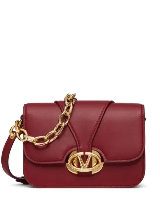 Valentino Garavani Vロゴ オクロック ショルダーバッグ S | レッド