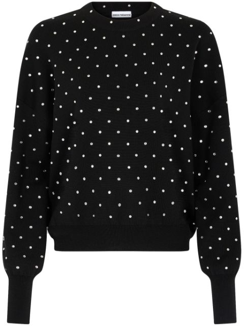 Rabanne crystal-embellished wool jumper Women