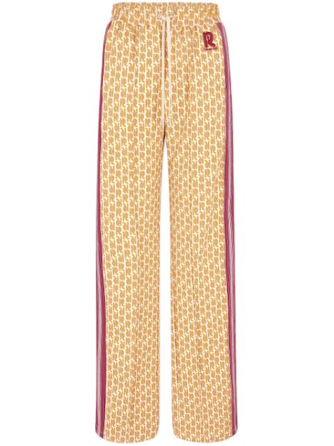 Rabanne monogram-pattern striped track pants Women