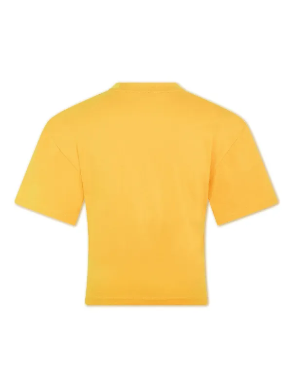 Rabanne ring-detail Cropped T-shirt | Yellow | FARFETCH
