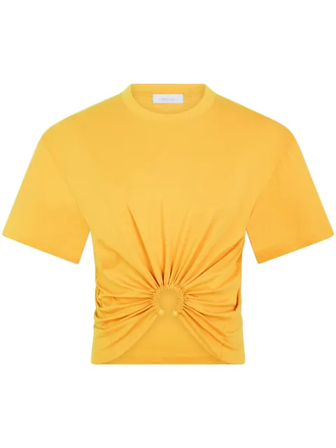 Rabanne Camiseta cropped com detalhe de argola