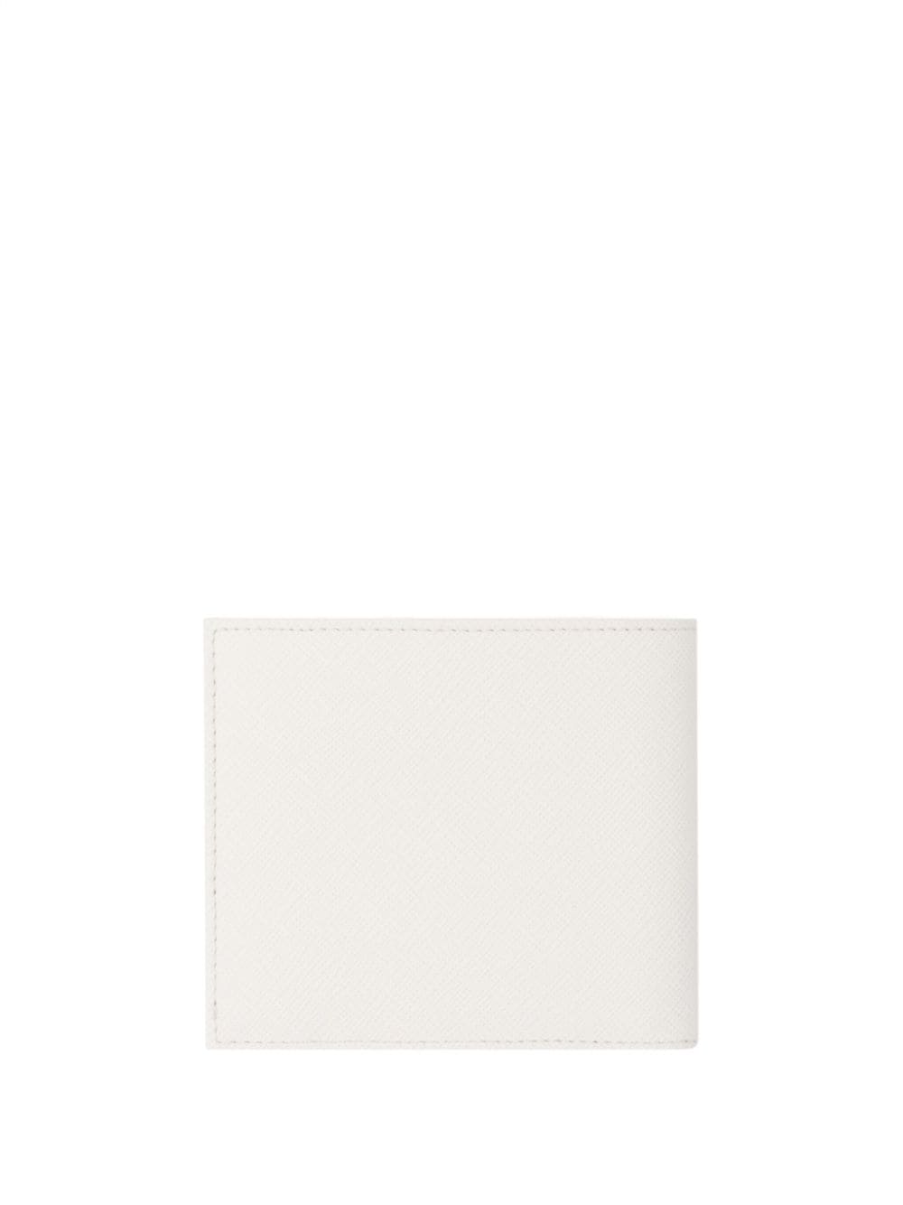 Shop Prada Saffiano Leather Bi-fold Wallet In White