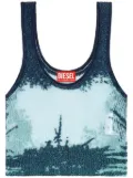 Diesel Deidrina lurex tank top - Blue