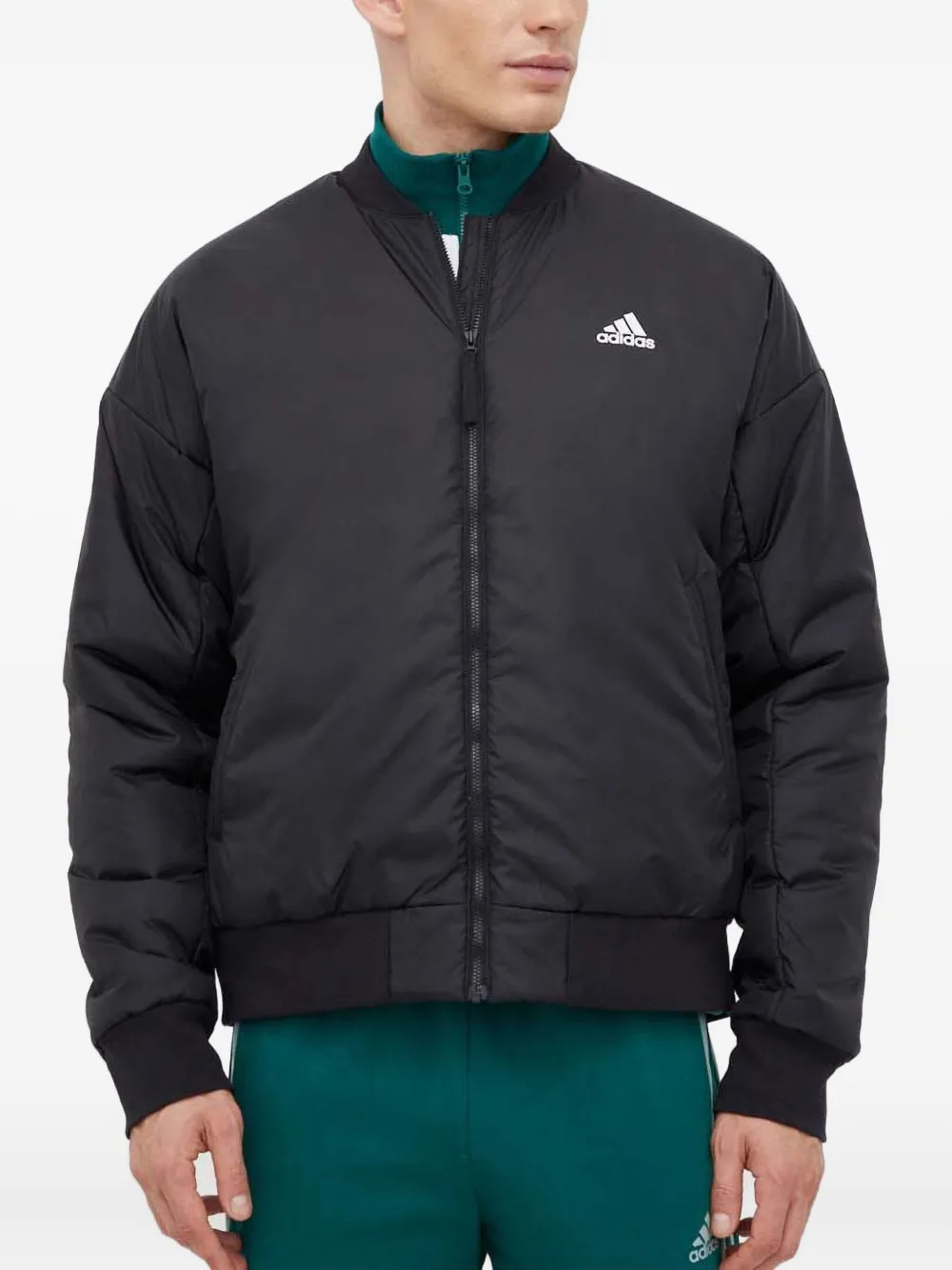 adidas logo-print bomber jacket | Black | Image 1