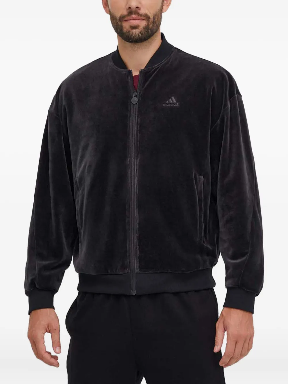 adidas リバーシブル ボンバージャケット - ブラック adidas リバーシブル ボンバージャケット - ブラック