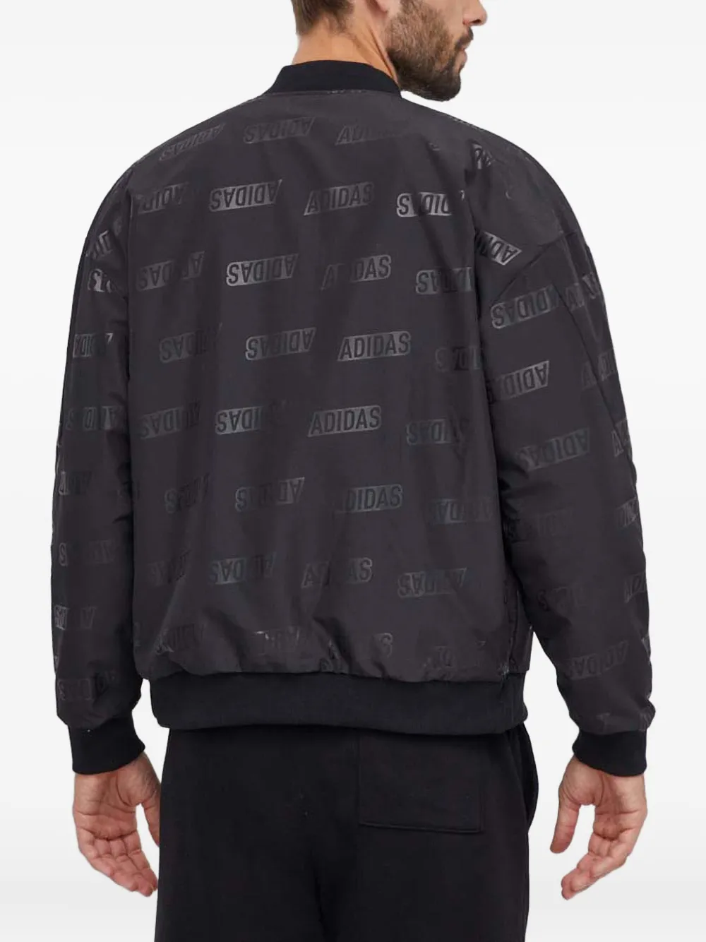 adidas Omkeerbaar fluwelen bomberjack Zwart