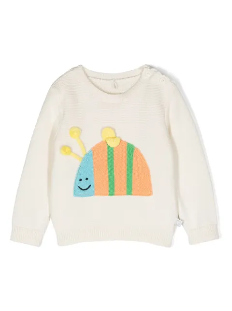 Stella McCartney Kids Striped Bumblebee cotton jumper