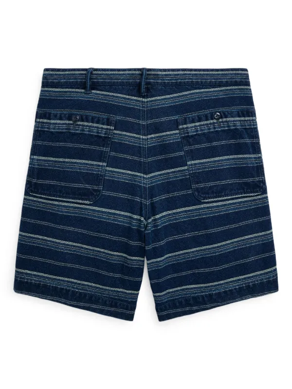 Ralph Lauren RRL Striped Denim Shorts | Blue | FARFETCH