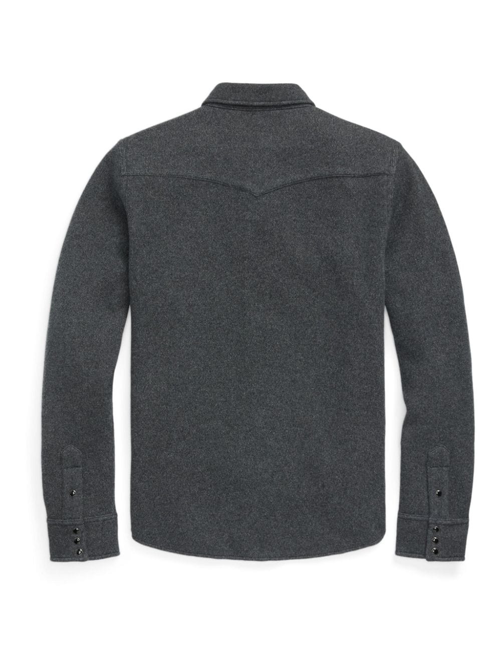 Shop Ralph Lauren Rrl Cashmere-blend Western Shirt In Grey