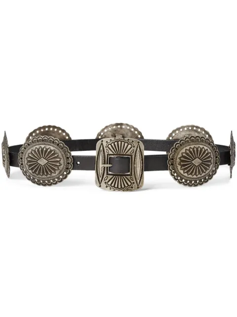 Polo Ralph Lauren Western-style engraved buckle belt