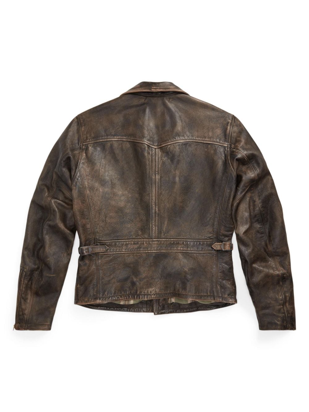 Ralph Lauren RRL Leren bikerjack - Bruin