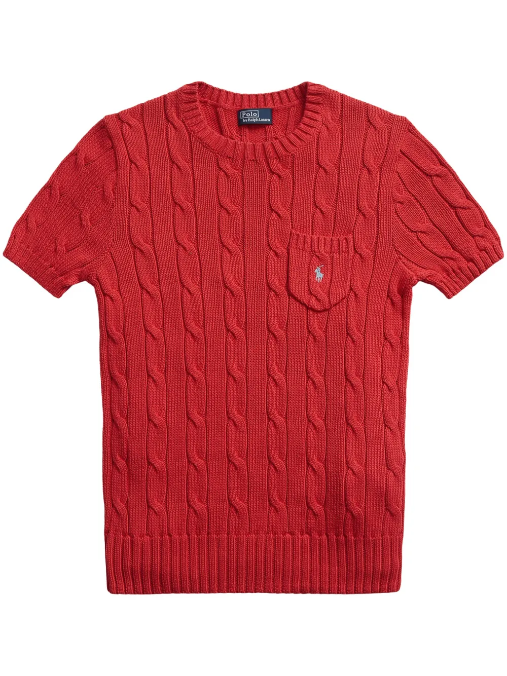 Polo Ralph Lauren Polo Pony-embroidered Knitted Top In Red