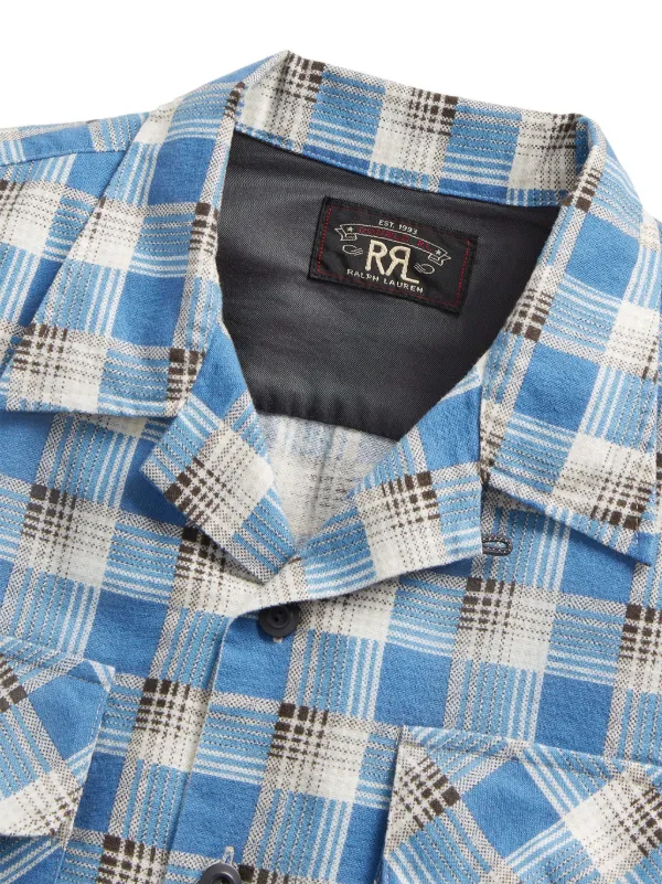 Ralph Lauren RRL cotton-chamois Plaid Shirt | Blue | FARFETCH