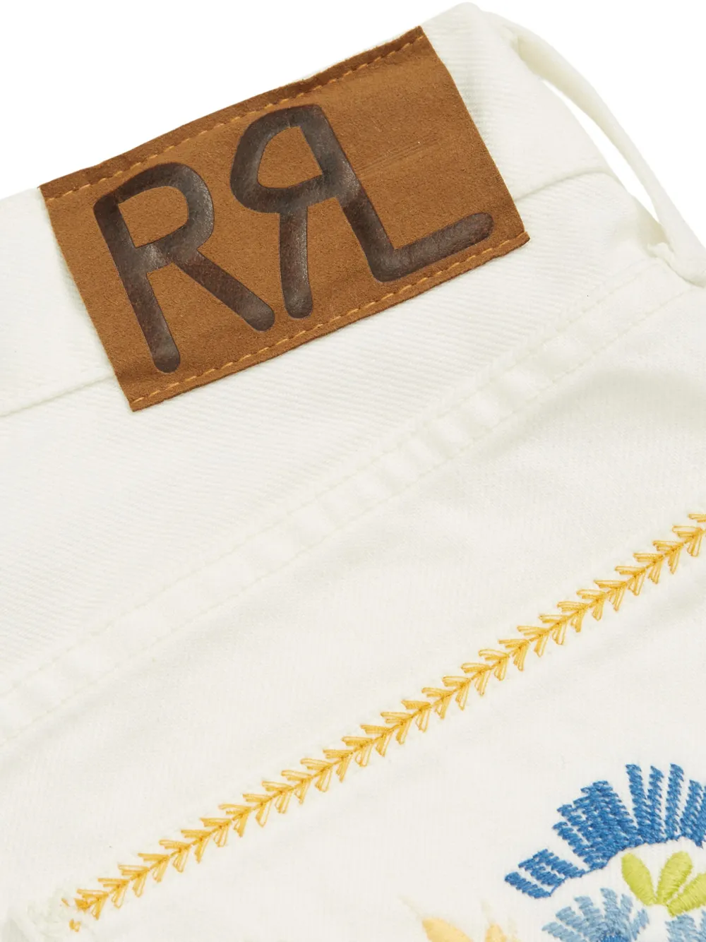 Ralph Lauren RRL embroidered denim shorts Wit