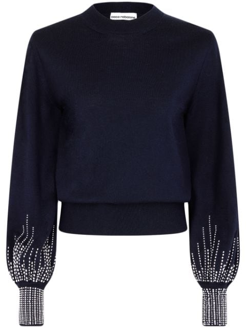 Rabanne stud-embellished wool jumper 