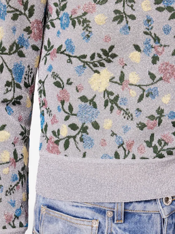 Rabanne フローラル ジャカード プルオーバー | パープル | FARFETCH JP
