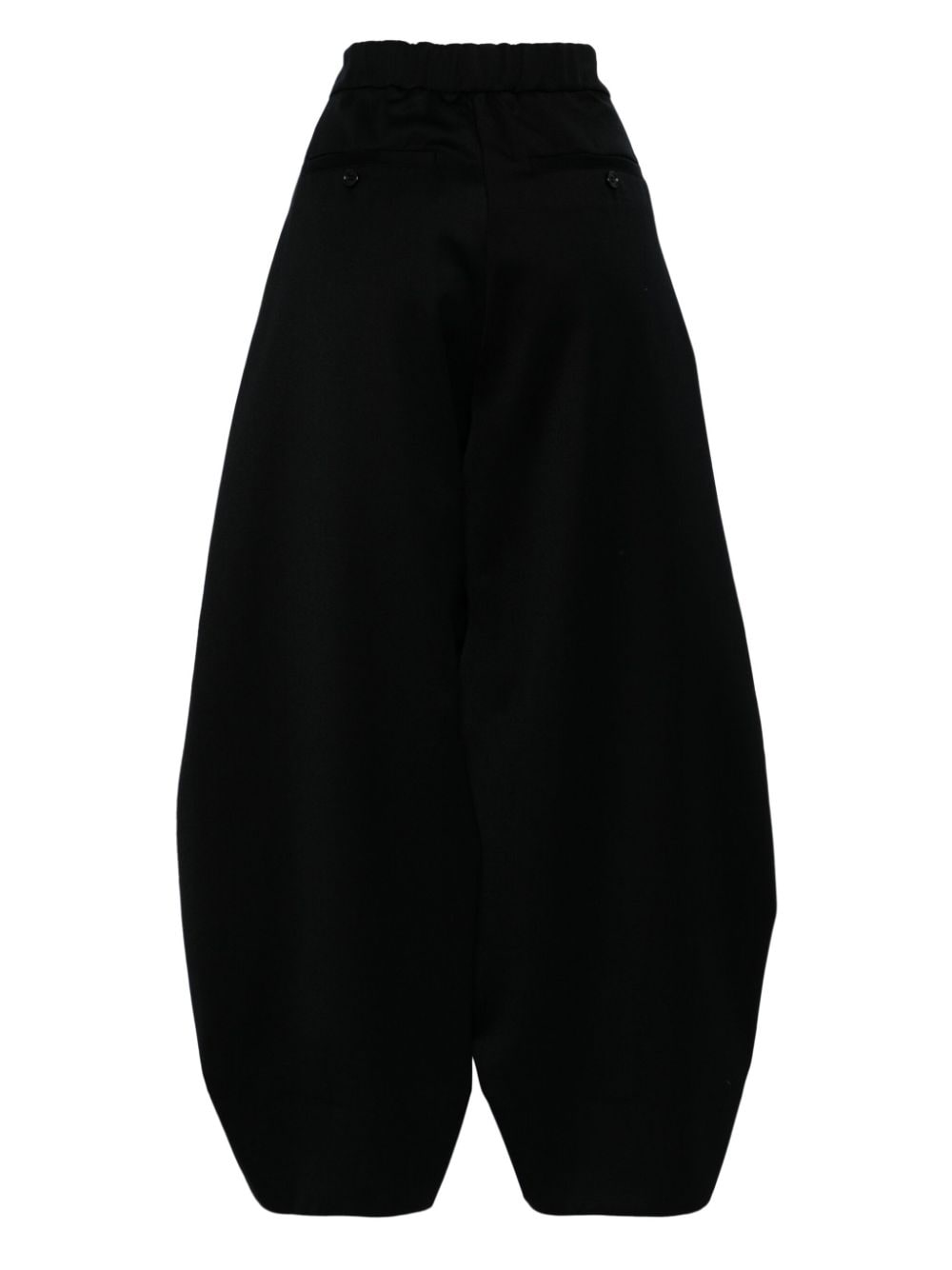 Shop Simone Rocha Ruched Wide-leg Trousers In Black