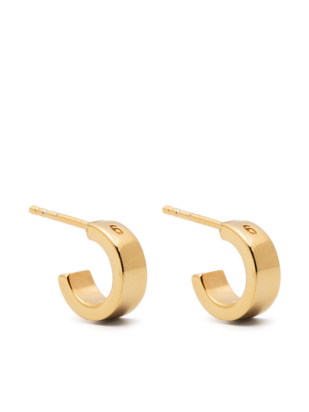 MM6 Maison Margiela gold-plated sterling silver engraved hoop earrings