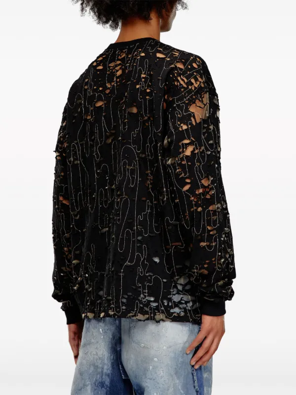 【新品未開封】DIESEL ダメージTシャツ Diesel ダメージ Tシャツ | ブラック | FARFETCH JP