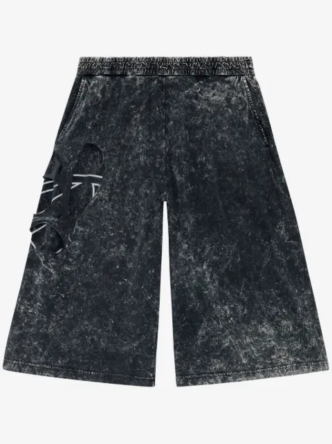 Diesel P-ECKYO-PEELOVAL marbled cropped cotton joggers