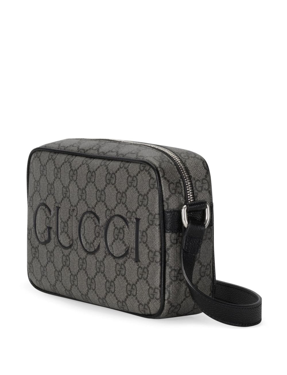 Shop Gucci Gg Supreme Canvas Shoulder Bag In Grau