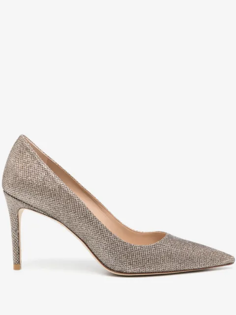 Stuart Weitzman Stuart 85mm glitter pumps