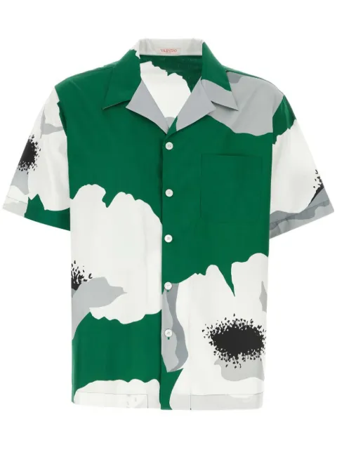 Valentino Garavani Flower Portrait-print bowling shirt