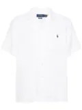 Polo Ralph Lauren Polo-Pony-embroidery linen shirt - White