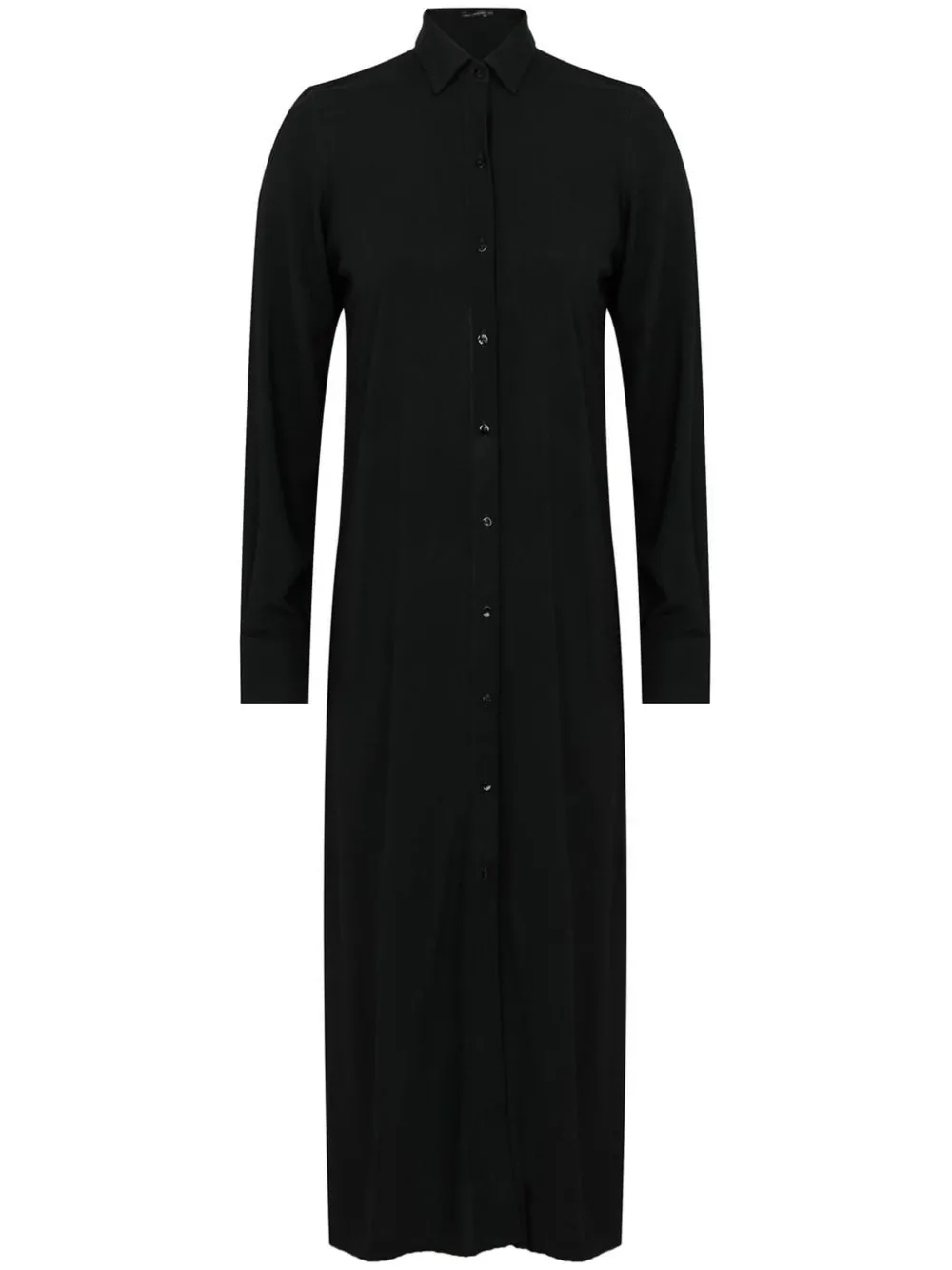 long-sleeve buttoned shirt dress