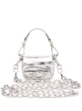 Diesel 1dr Xxs metallic-leather shoulder bag - Silver