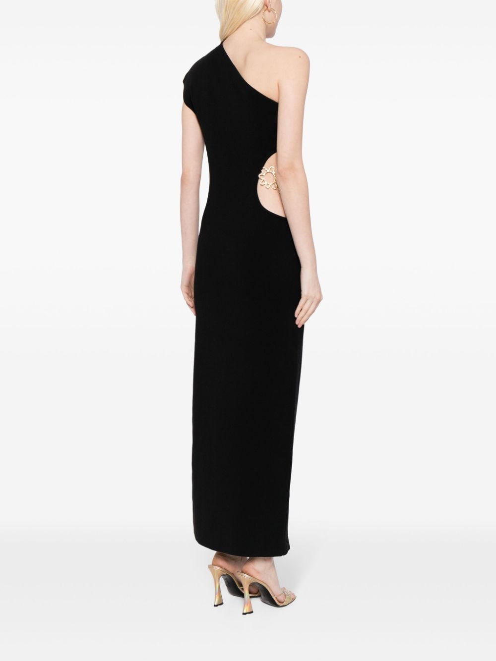 Shop Cult Gaia Adrian Knitted Cut-out Dress In Black