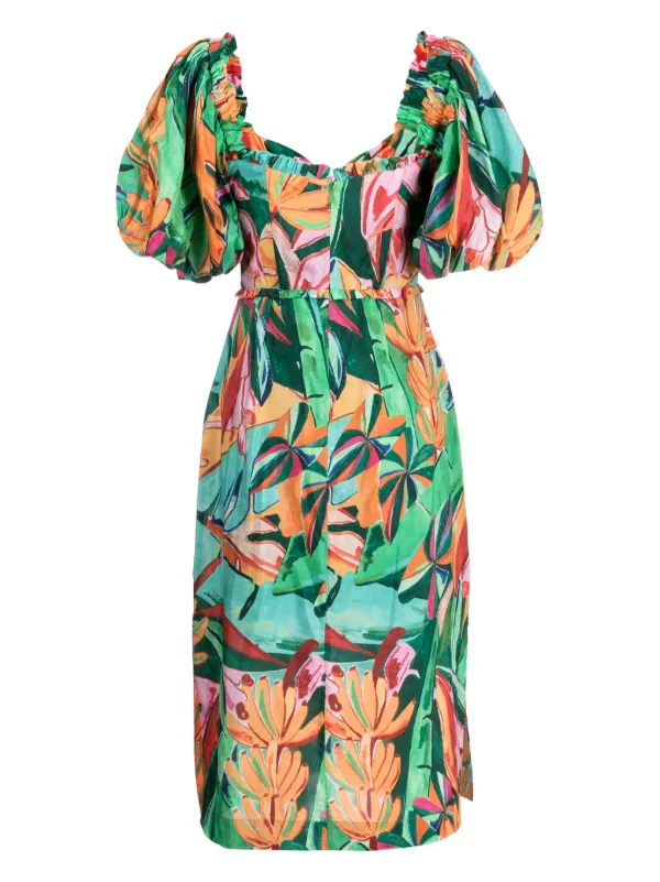 sachin and babi light blue dress Leos Mexican Imports Mexican Dress Puebla (XL, Green)