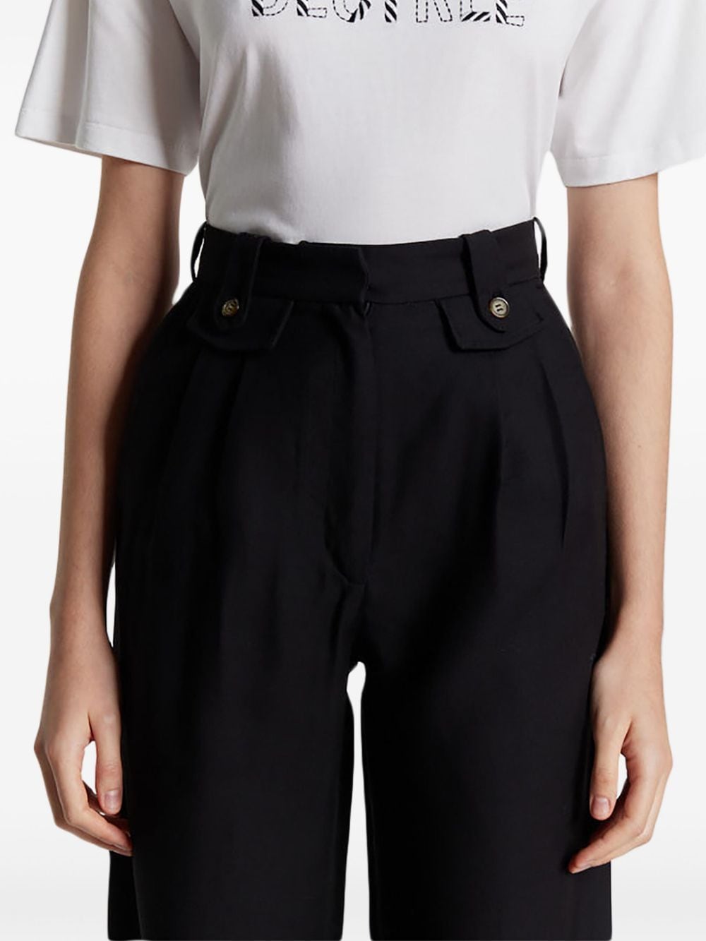 Shop D'estree Charlotte Tailored Trousers In Black