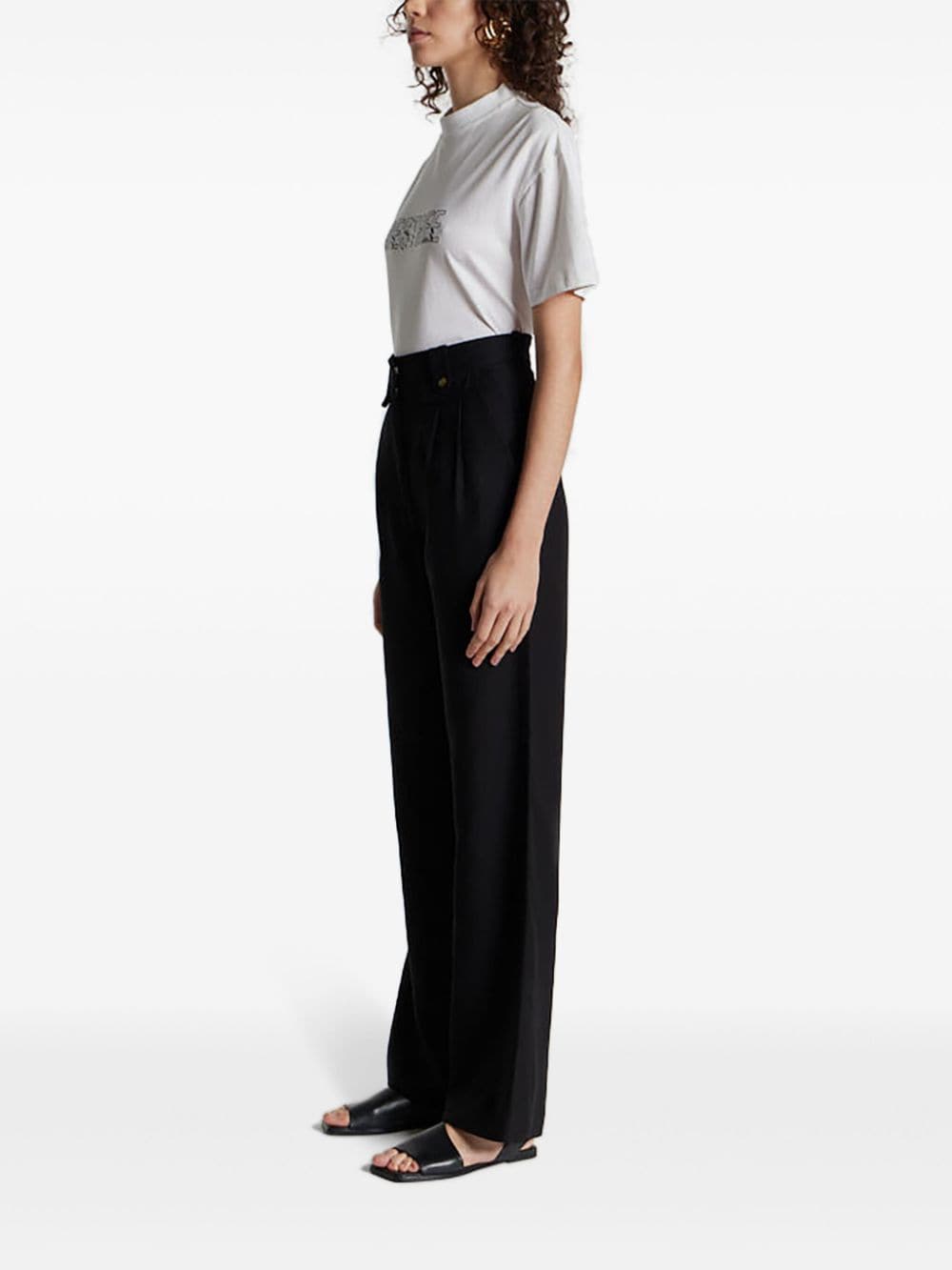 Shop D'estree Charlotte Tailored Trousers In Black