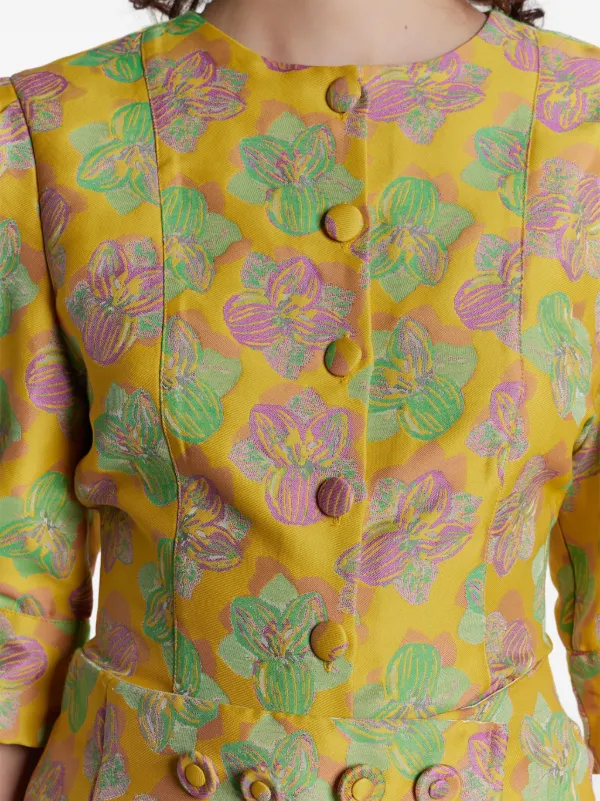 Eaphi cape design jacquard blouse