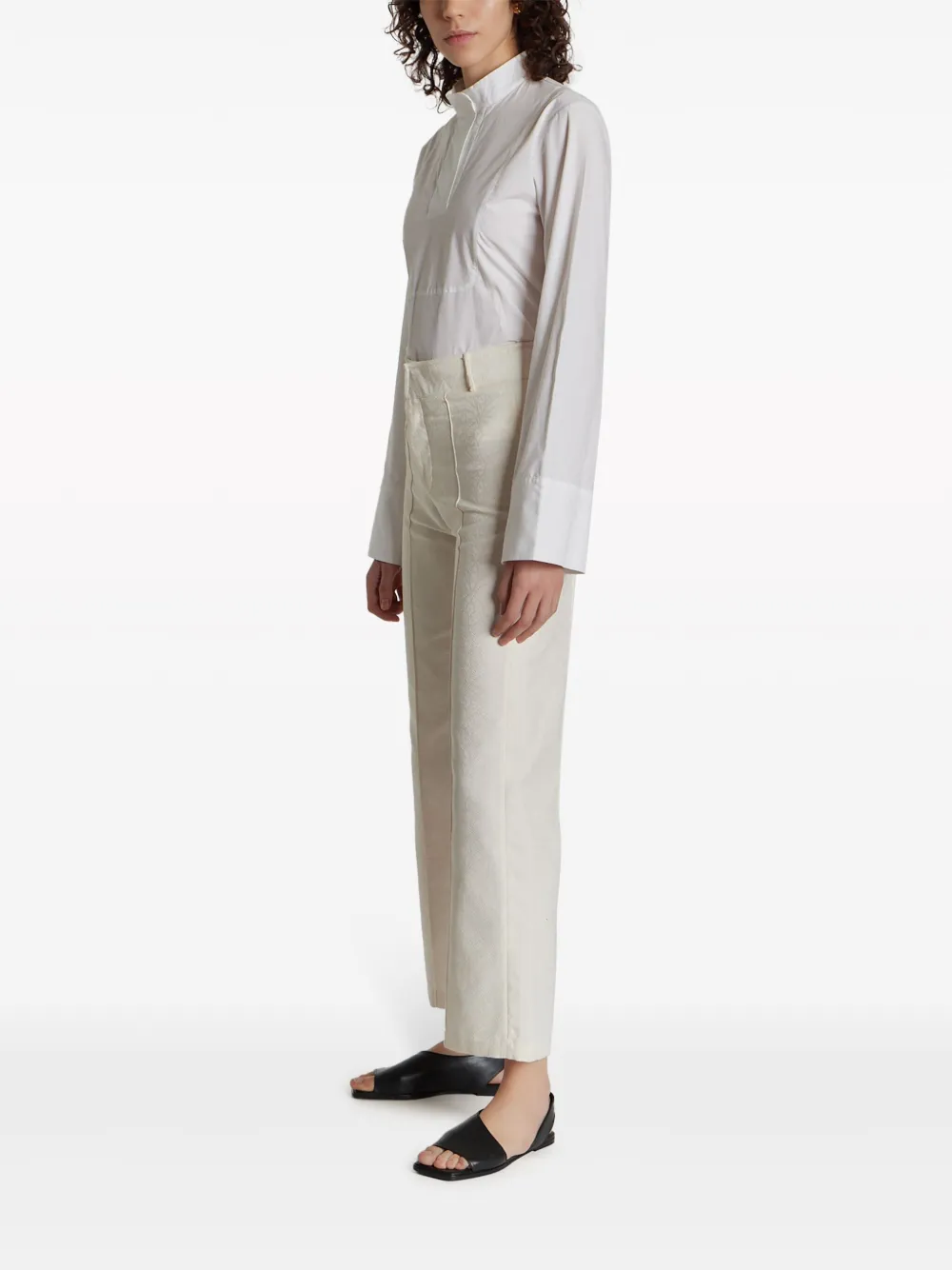  Destree Yoshi Jacquard Trousers - Neutrals 