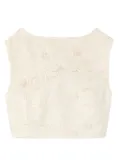 DESTREE jacquard sleeveless top - Neutrals