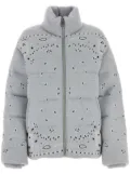 Alanui bandana-print zip-up down jacket - Grey