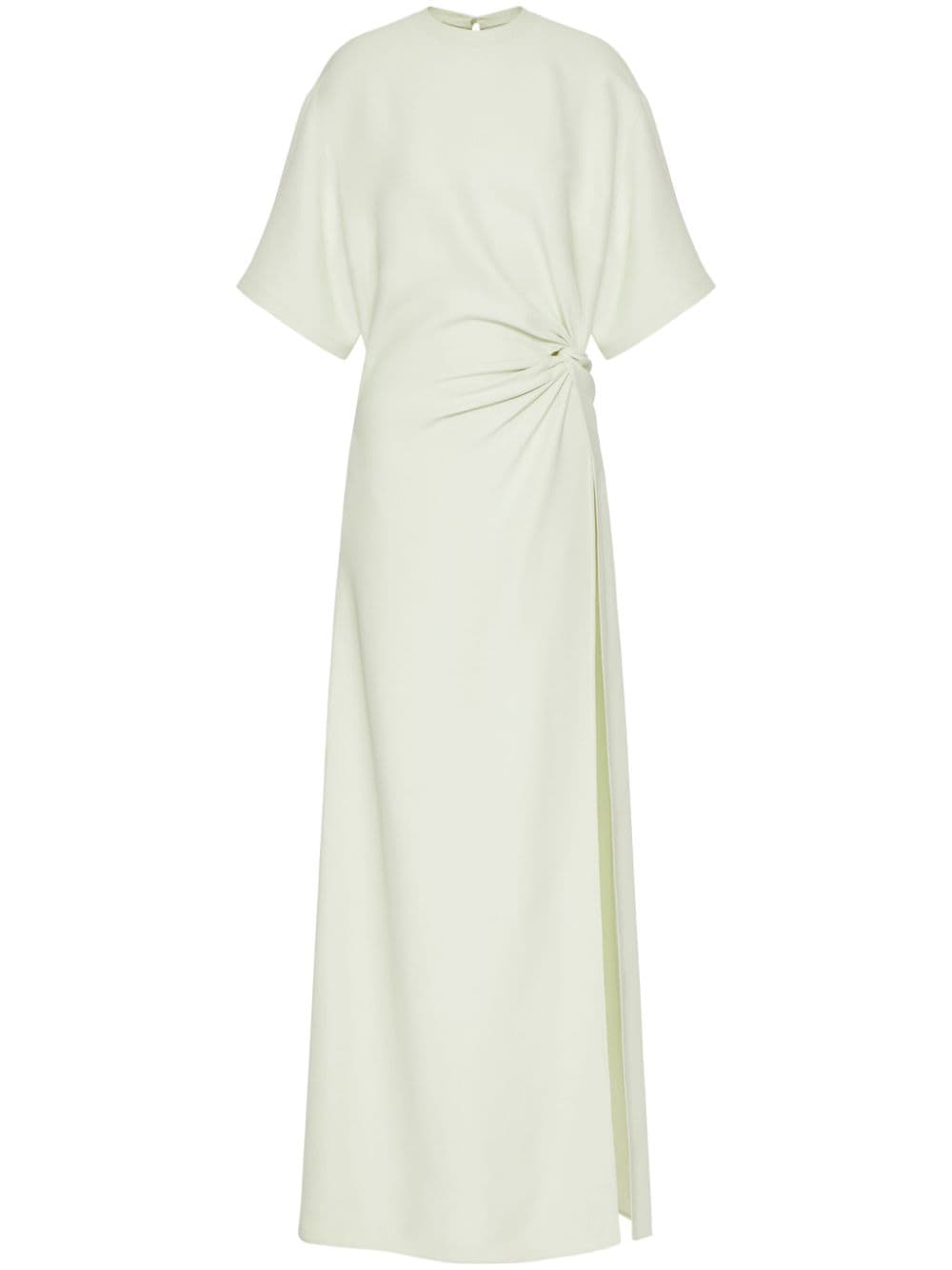 Valentino Knot-detailed Maxi T-shirt Dress In Green