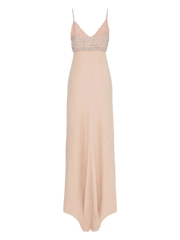 Valentino Garavani Cady Couture Embroidered Maxi Dress