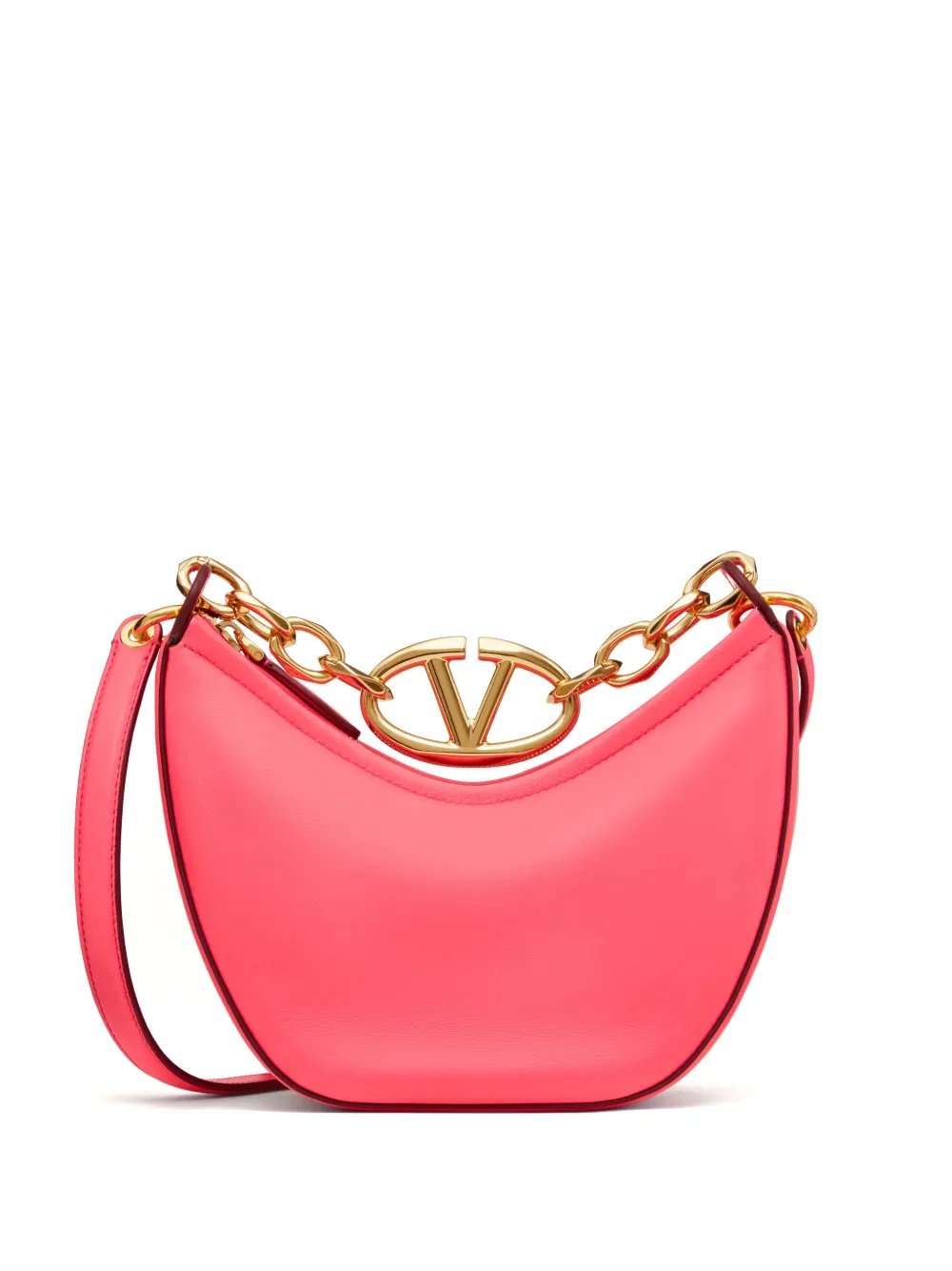 Valentino Garavani Mini Vlogo Moon Shoulder Bag In 粉色