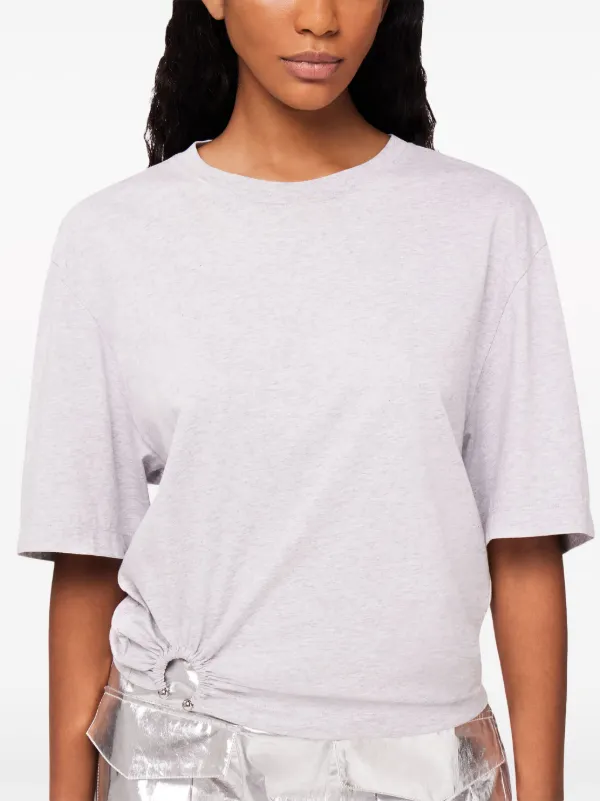 Rabanne ギャザーディテール Tシャツ Rabanne ギャザーディテール Tシャツ | グレー | FARFETCH JP