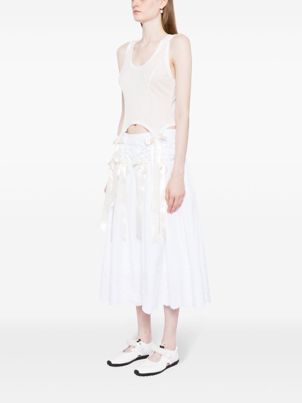 Simone Rocha Katoenen tanktop Wit