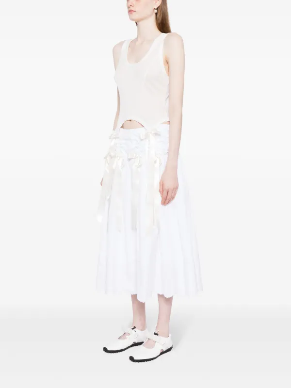 Simone Rocha Easy Bow Tails タンクトップ | ホワイト | FARFETCH JP