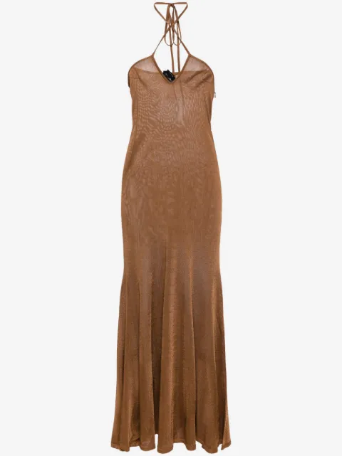 TOM FORD halterneck flared maxi dress