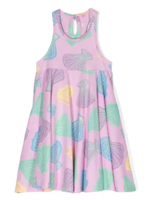 Stella McCartney Kids starfish-print Dress | Purple | FARFETCH AZ